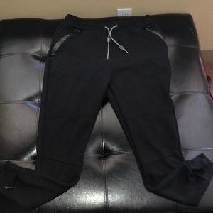 Black athletic joggers